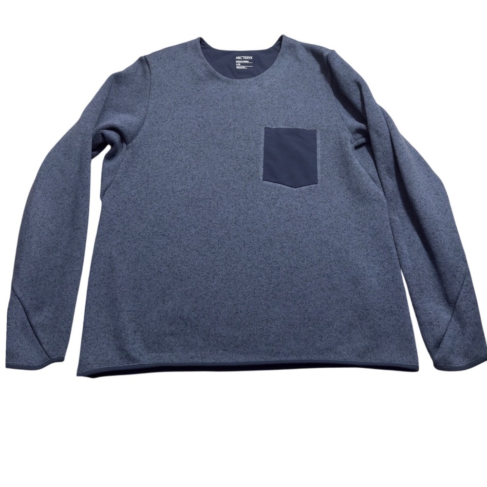 Arcteryx Covert Sweater Womens L Blue Heathered Fleece Pullover 24101
